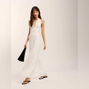 Reformation Delilah Linen Dress in White. Brand new without tags,  never worn.